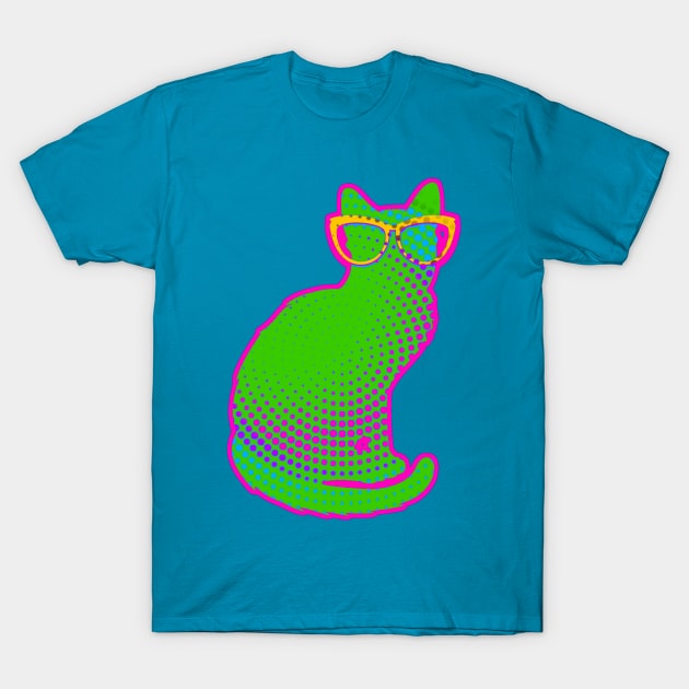 Girly Nerd Cat T-Shirt by AlondraHanley